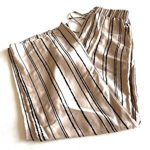 GILLI  Striped Pants - Black and Cream